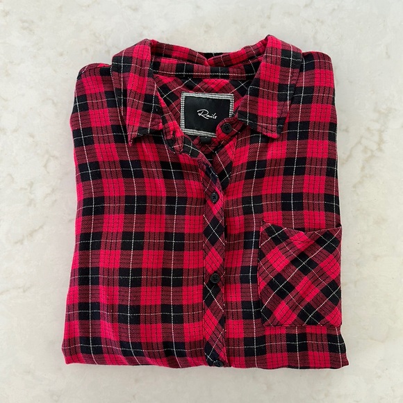 RAILS Hunter Plaid Flannel Shirt in Red/Black - Picture 1 of 9